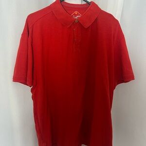Vibrant Red Polo Shirt with Classic Collar